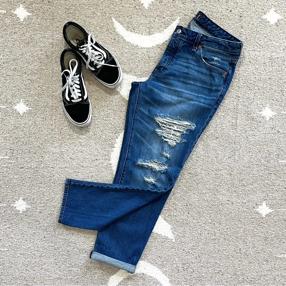 Abercrombie & Fitch Ames Slim Boyfriend Distressed Jeans Size 29/8